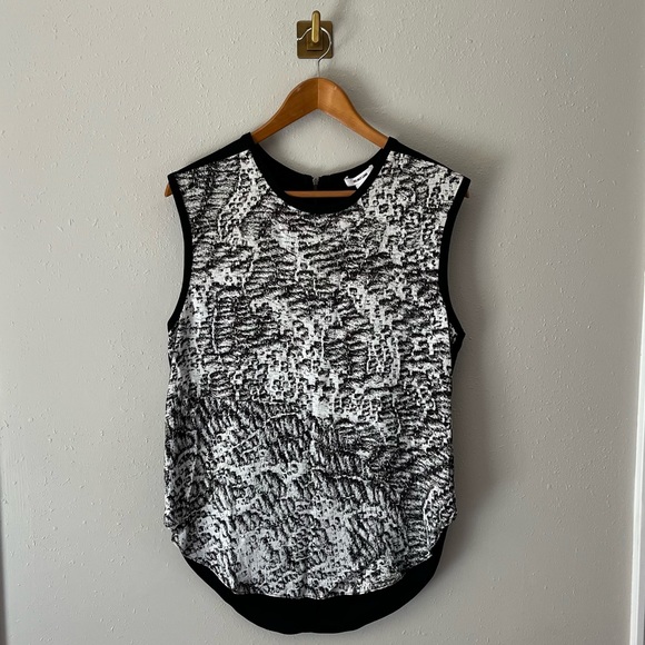 Helmut Lang Resid Print Satin Top Size Medium - Picture 4 of 11